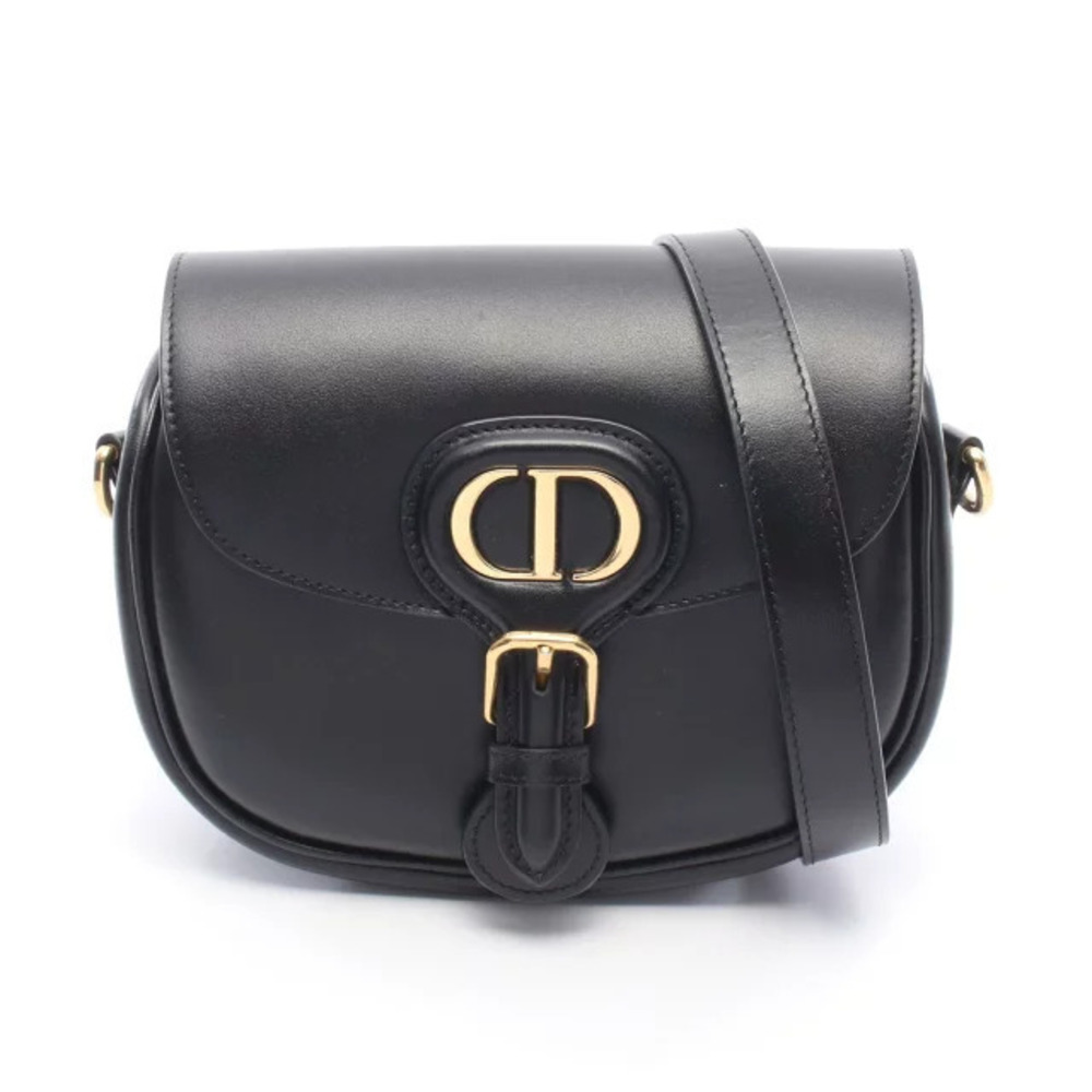 Christian Dior Bobby Shoulder Bag Leather Black